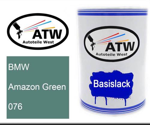 BMW, Amazon Green, 076: 500ml Lackdose, von ATW Autoteile West.